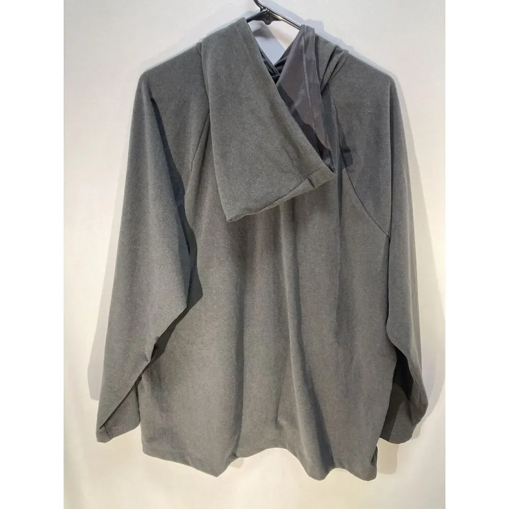 Torrid Happy Camper Hoodie 3X 3 Charcoal Gray Activewear Pullover Sweatshirt